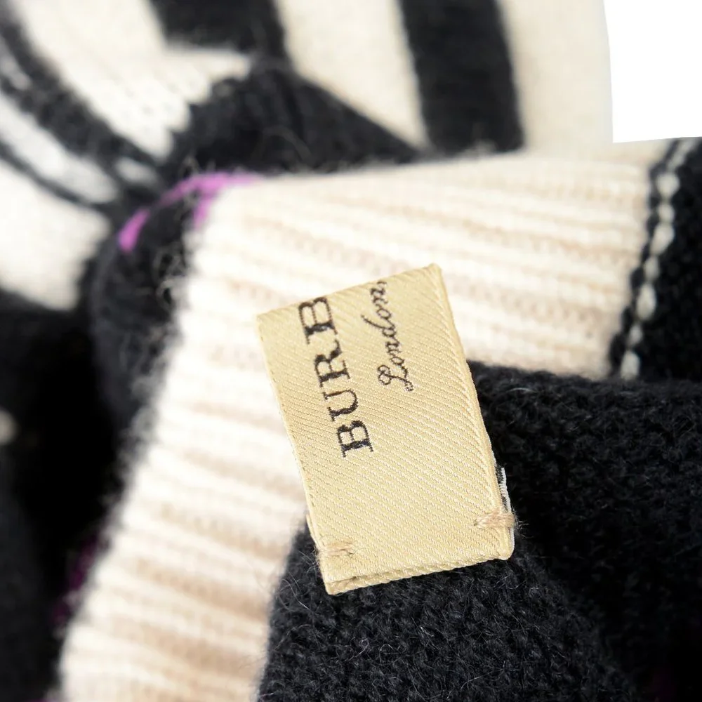 Burberry Wool Cashmere Multi-Color Patchwork Socks - Picture 3 of 4